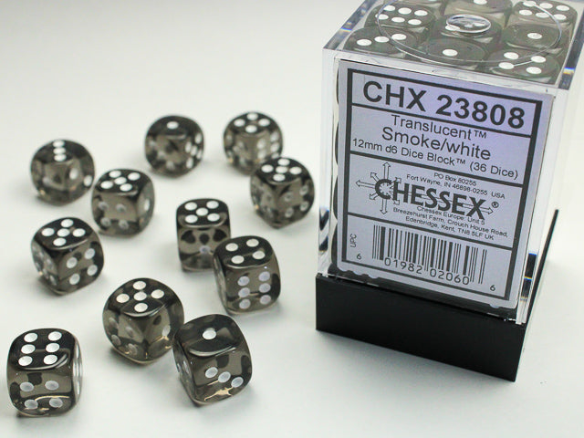 Chessex - Translucent 12mm D6 Dice Block (36 Dice) [Choose A Color]