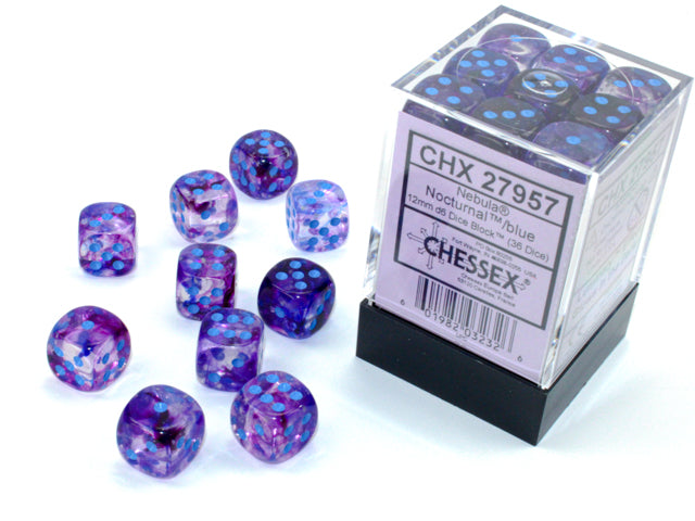 Chessex - Nebula 12mm D6 Dice Block (36 Dice) [Choose A Color]