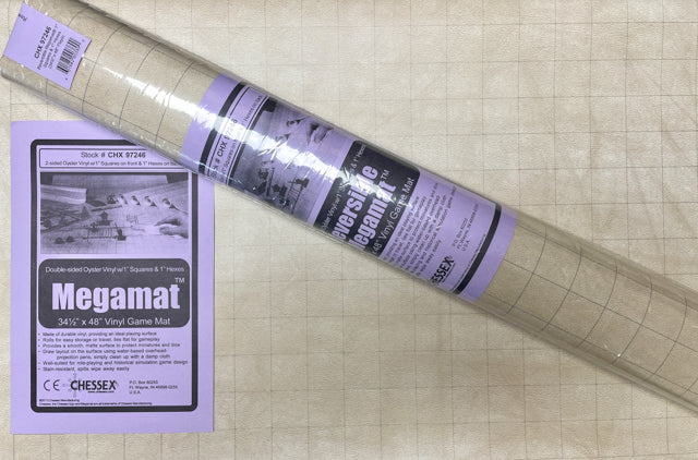 Megamat 34 1/2" x 48" 2-Sided Oyster Vinyl (Squares and Hexes) [Choose One]