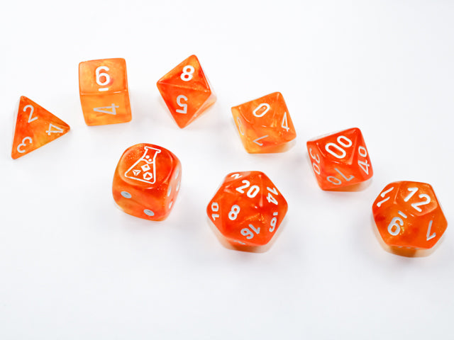 Chessex - Set Tube Lab Dice Borealis Polyhedral 7-Die Set [Choose A Color]