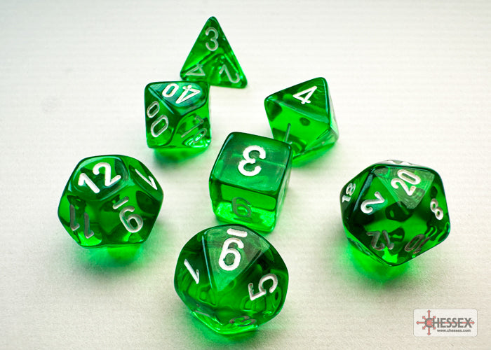 Chessex - Translucent Mini-Polyhedral 7 Die Set [Choose A Color]