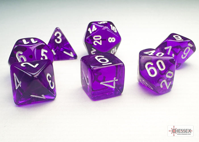 Chessex - Translucent Mini-Polyhedral 7 Die Set [Choose A Color]