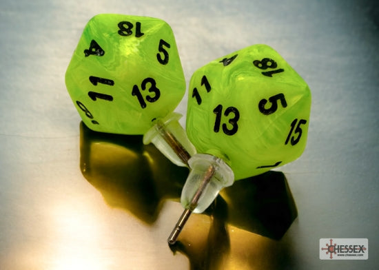 Chessex Stud Earrings - Vortex Mini D20 [Pick A Color]