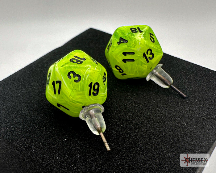 Chessex Stud Earrings - Vortex Mini D20 [Pick A Color]