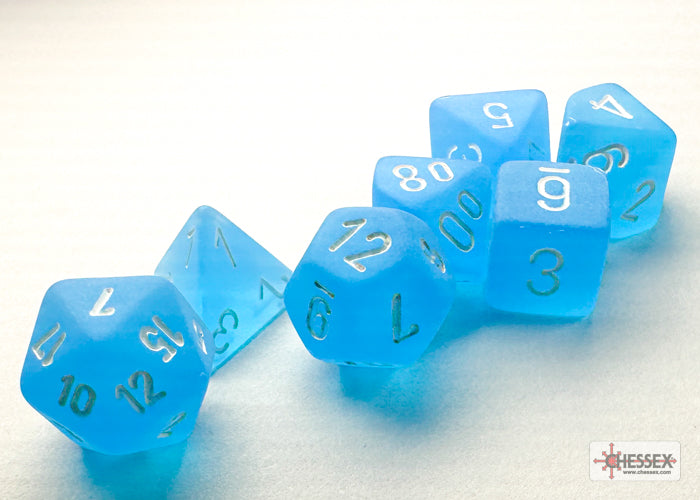 Chessex - Frosted Mini-Polyhedral 7 Die Set [Choose A Color]