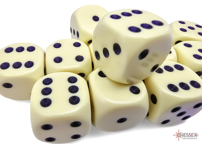 Chessex - Opaque 16mm D6 Dice Block (12 Dice) [Choose A Color]