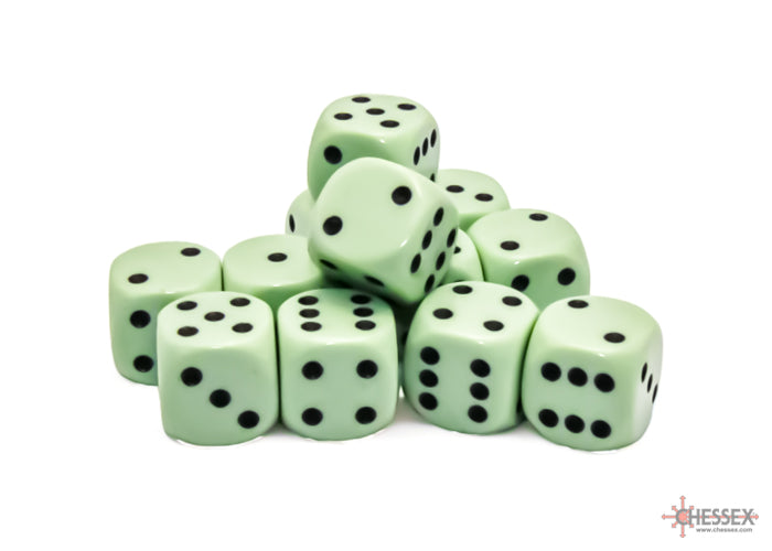 Chessex - Opaque Pastel 16mm D6 Dice Block (12 Dice) [Choose A Color]