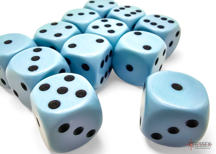 Chessex - Opaque 16mm D6 Dice Block (12 Dice) [Choose A Color]