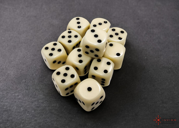 Chessex - Opaque 16mm D6 Dice Block (12 Dice) [Choose A Color]