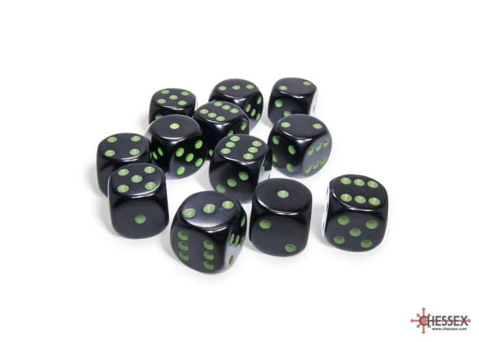 Chessex - Opaque 16mm D6 Dice Block (12 Dice) [Choose A Color]