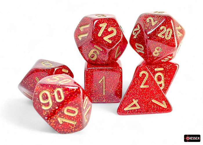 Chessex - Glitter Mega-Hedral 7 Die Set [Choose A Color]