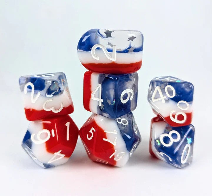 Role 4 Inititive: 7-Set Dice - Stars & Stripes
