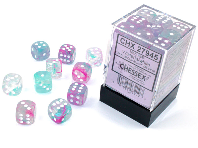 Chessex - Nebula 12mm D6 Dice Block (36 Dice) [Choose A Color]