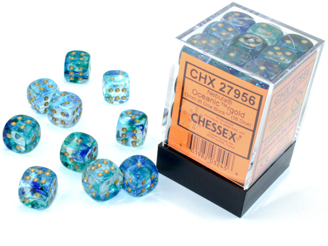Chessex - Nebula 12mm D6 Dice Block (36 Dice) [Choose A Color]