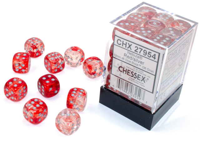 Chessex - Nebula 12mm D6 Dice Block (36 Dice) [Choose A Color]