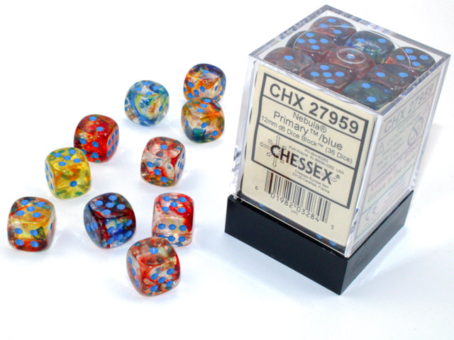Chessex - Nebula 12mm D6 Dice Block (36 Dice) [Choose A Color]