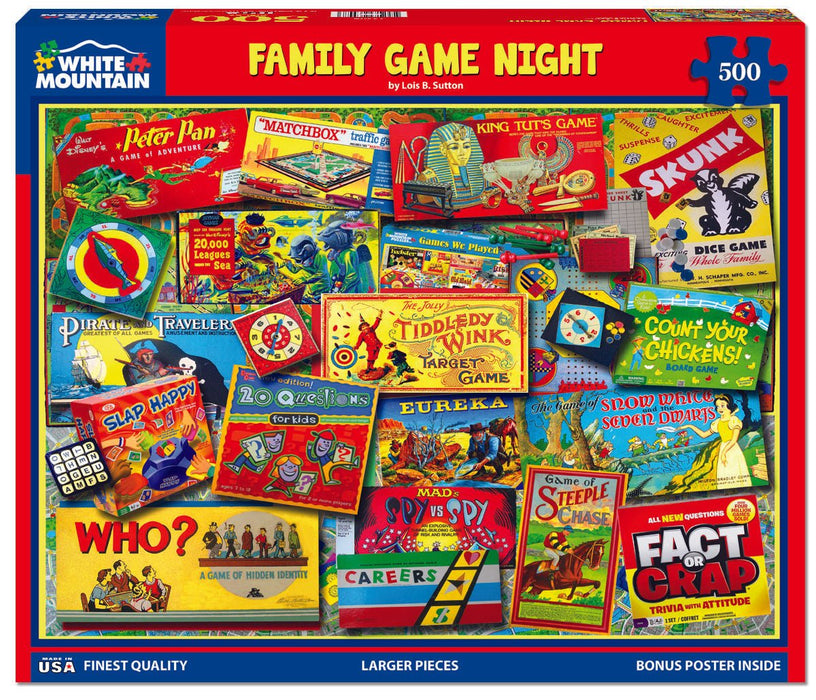 Family Game Night - 500 Piece Puzzle