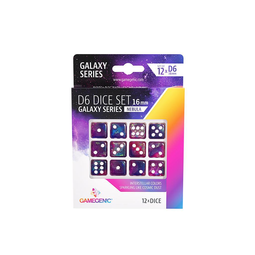 Gamegenic: D6 16mm Set Of 12 Dice - Galaxy Series [Choose A Color]