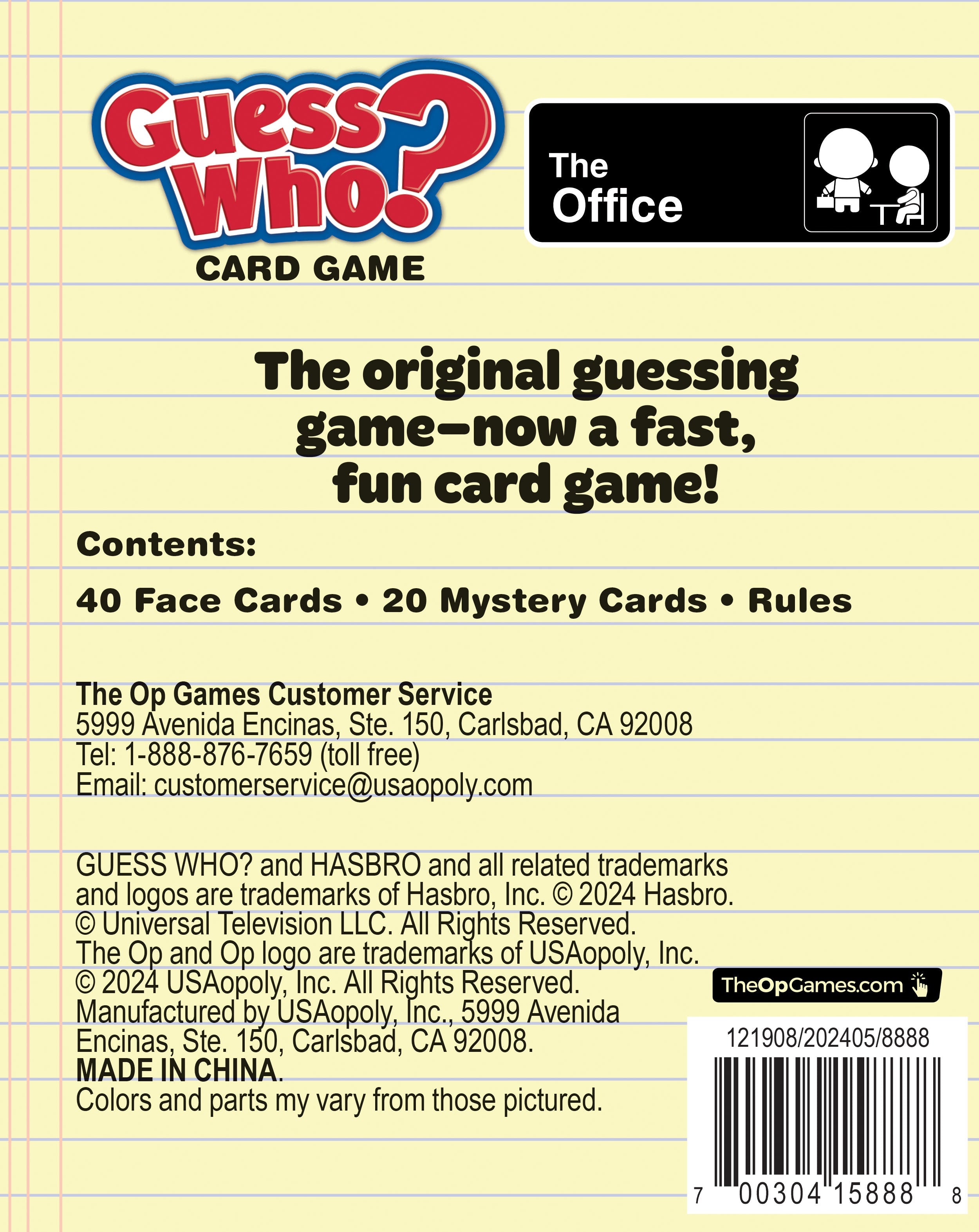 Guess Who? Card Game: The Office