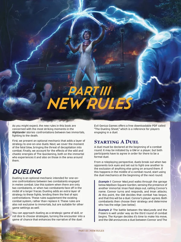 Everyday Heroes RPG - Highlander Cinematic Adventure