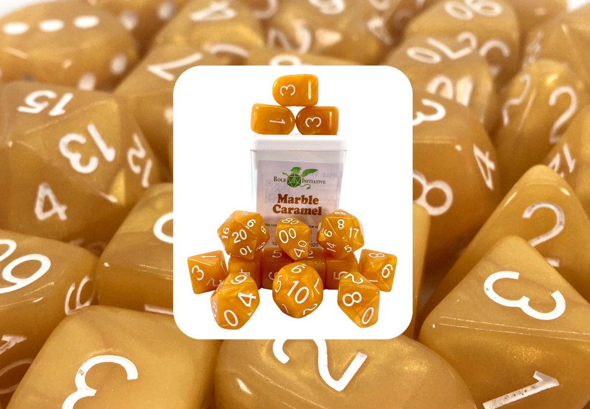 Role 4 Initiative - Marble Dice Set of 15 [Choose One]