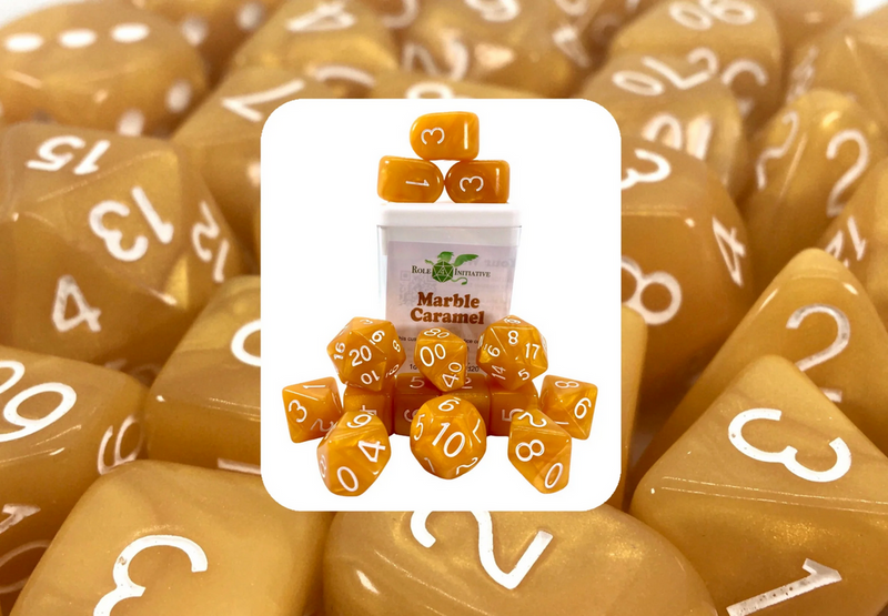 Role 4 Initiative - Marble Dice Set of 15 [Choose One]