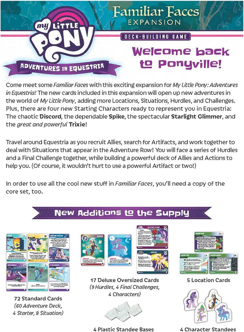 My Little Pony: Adventures In Equestria: Familiar Faces Expansion