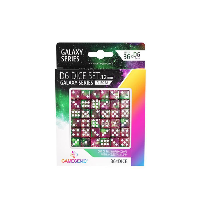 Gamegenic: D6 12mm Set Of 36 Dice - Galaxy Series [Choose A Color]
