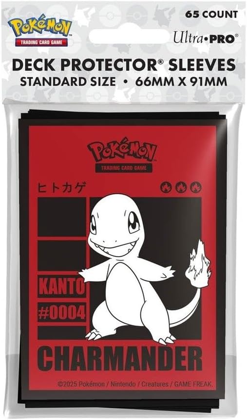 Ultra Pro: Charmander (Red) Protector Card Sleeves (65-Pack)