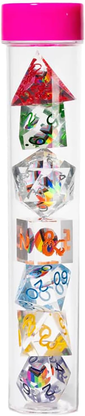 Sirius Dice: Dungeons & Dragons Progress Pride 7-Die RPG Dice Set