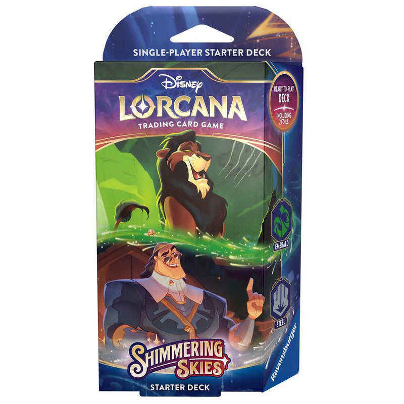 Disney Lorcana Starter Deck Shimmering Skies Emerald & Steel Disney Lorcana Starter Deck Shimmering Skies Emerald & Steel