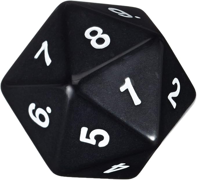 D20 55mm  Countdown Die - Opaque [Choose A Color]