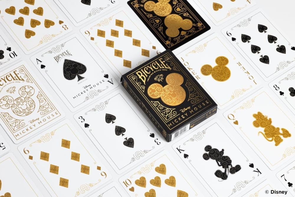 Playing Cards: Bicycle: Mickey Black & Gold