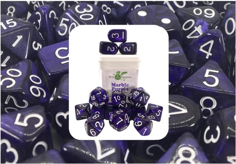 Role 4 Initiative - Marble Dice Set of 15 [Choose One]