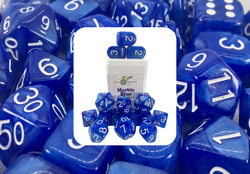 Role 4 Initiative - Marble Dice Set of 15 [Choose One]