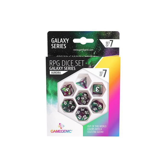 Gamegenic: RPG 7-Piece Dice Set - Galaxy Series [Choose A Color]