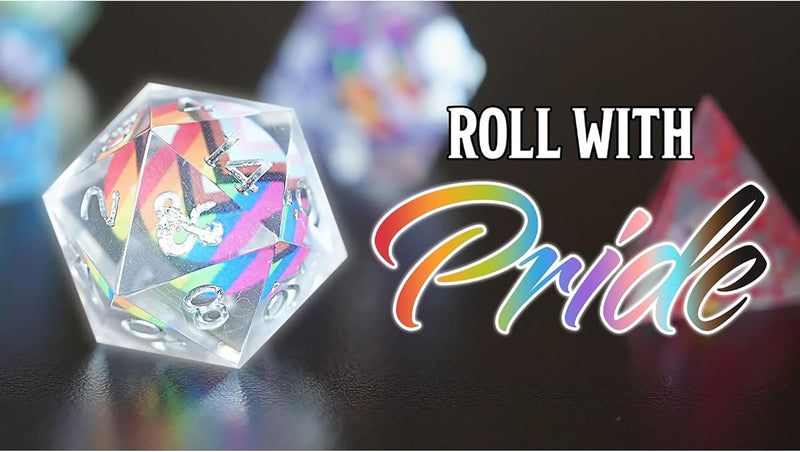 Sirius Dice: Dungeons & Dragons Progress Pride 7-Die RPG Dice Set