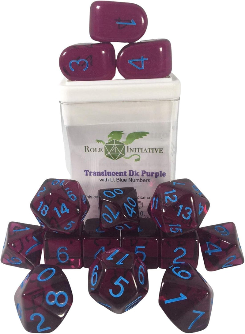 Role 4 Initiative - Translucent Dice Set of 15 [Choose One]