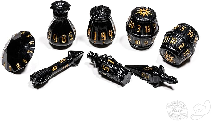 PolyHero: Rogue 8 Dice Set and Accessories [Choose One]