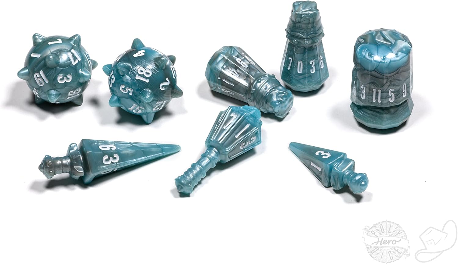 PolyHero: Warrior 8 Dice Set and Accessories [Choose One]