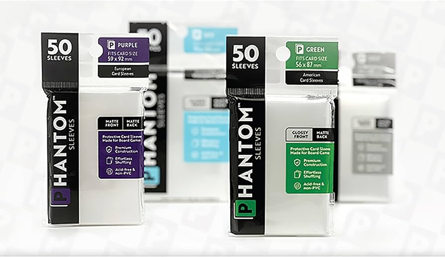 Phantom Sleeves - Glossy / Matte 50 Sleeves [Choose Color]