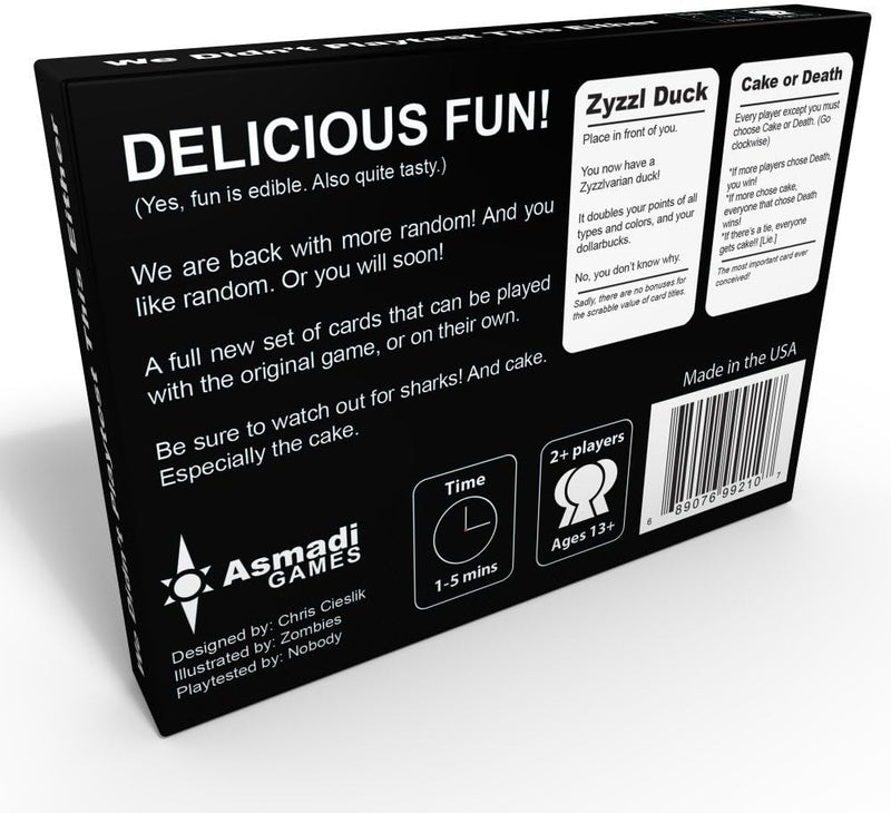 We Didn't Playtest This Either