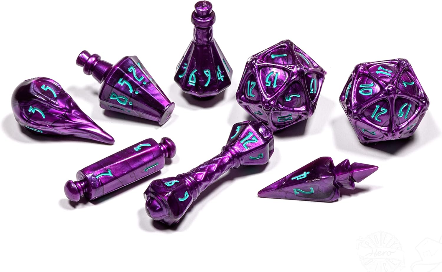 PolyHero: Wizard 8 Dice Set and Accessories [Choose One]