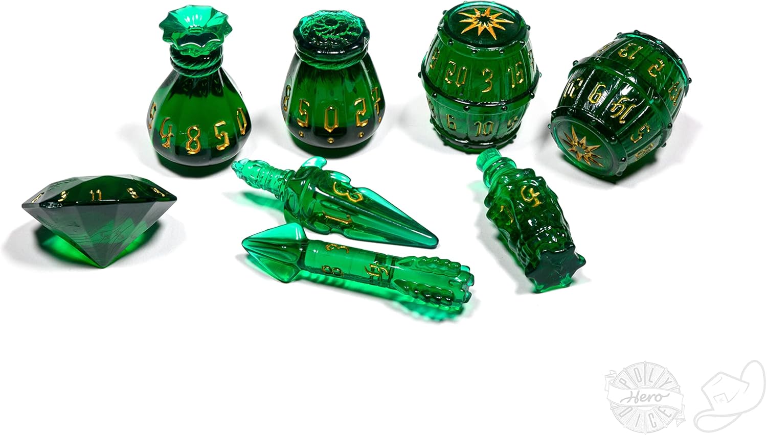 PolyHero: Rogue 8 Dice Set and Accessories [Choose One]