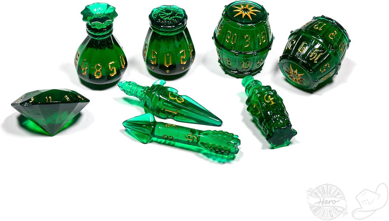 PolyHero: Rogue 8 Dice Set and Accessories [Choose One]