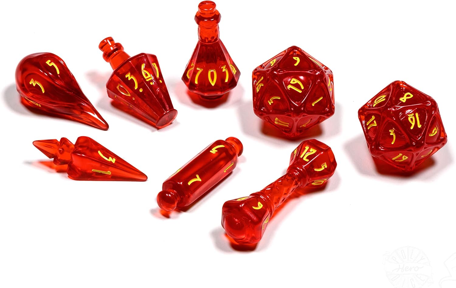 PolyHero: Wizard 8 Dice Set and Accessories [Choose One]
