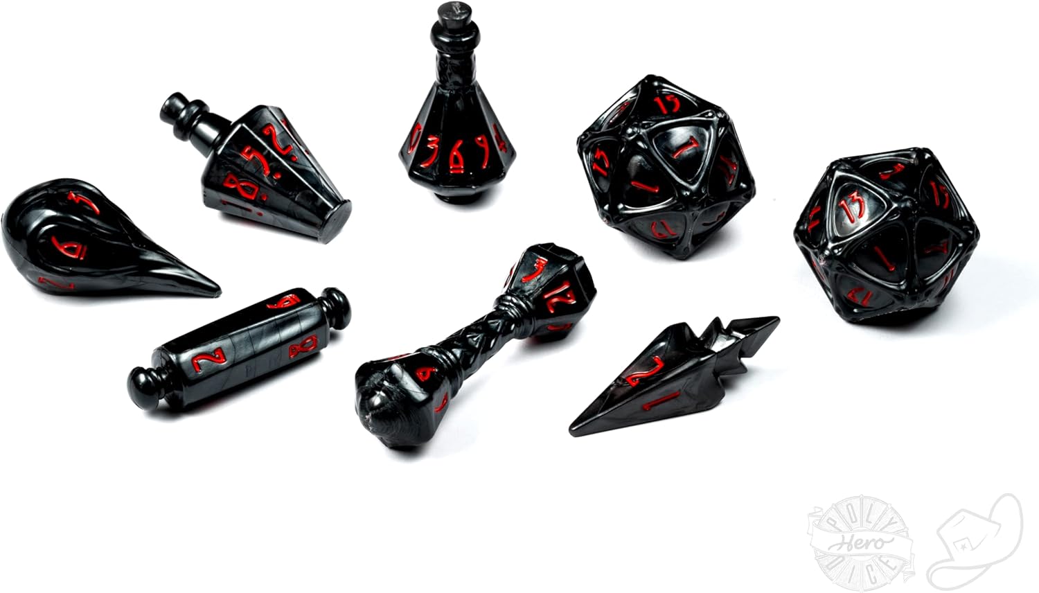 PolyHero: Wizard 8 Dice Set and Accessories [Choose One]