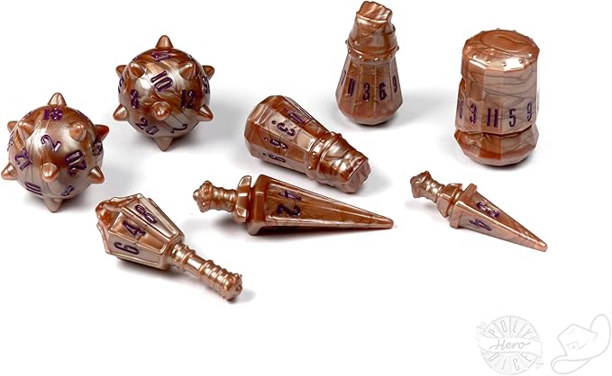 PolyHero: Warrior 8 Dice Set and Accessories [Choose One]