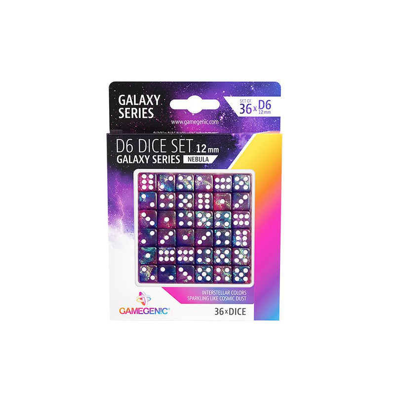 Gamegenic: D6 12mm Set Of 36 Dice - Galaxy Series [Choose A Color]