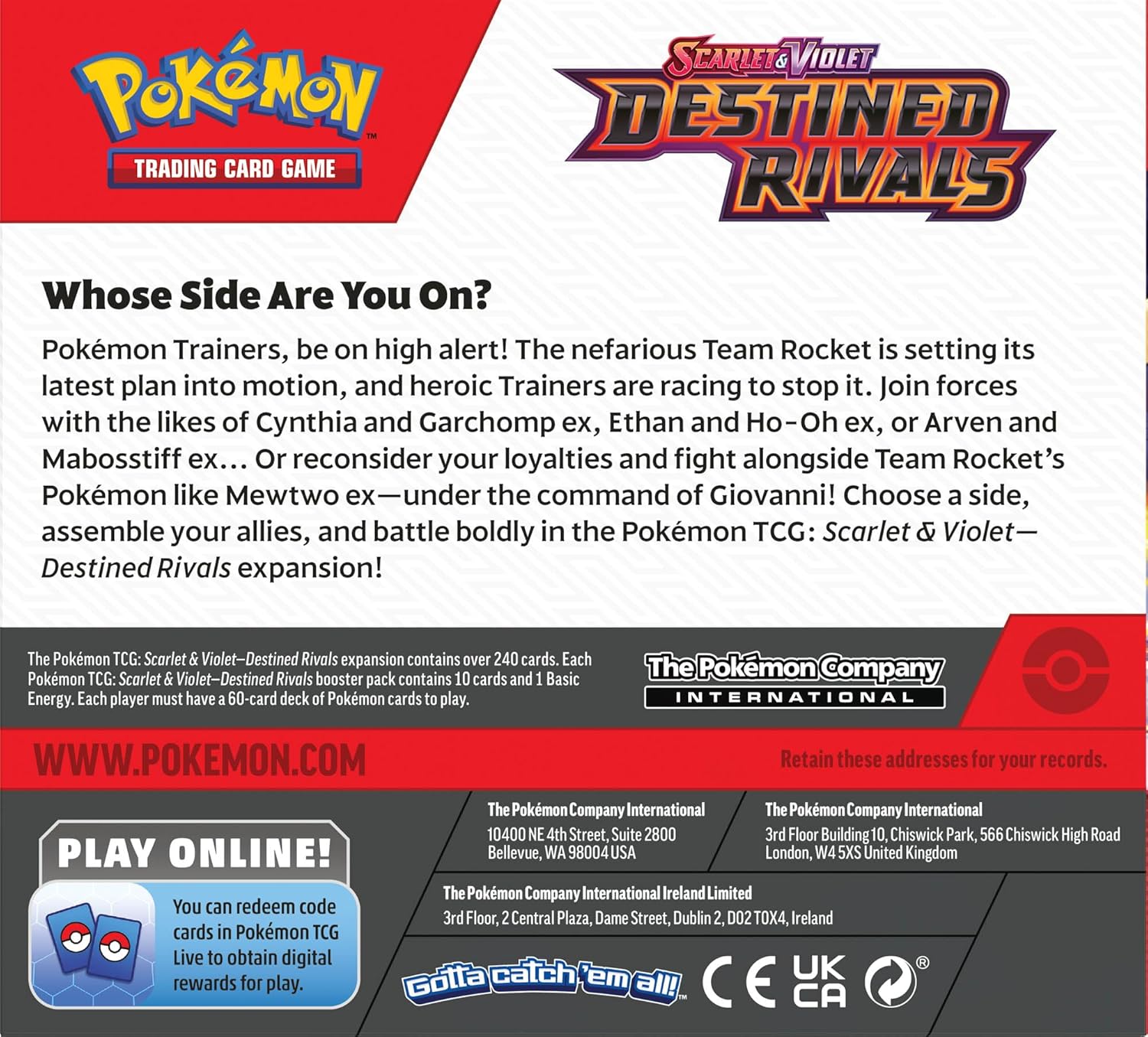 Pokemon TCG: SV10 Destined Rival Booster Box (36 Packs)